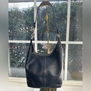 Vintage Coach Legacy Hobo — Black Leather (2004)